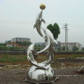 Modern garden decorative 304 316 stainless steel dolphin sculpture